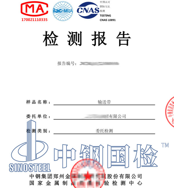 皮帶檢測報(bào)告